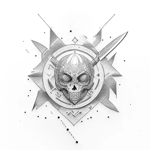 chef knife, houston inspired tattoo design idea