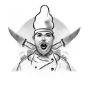 chef knife  tattoo design idea