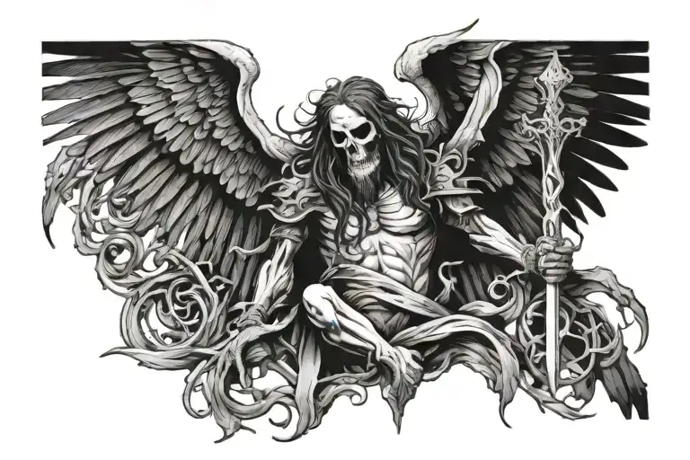 death angel tattoo design idea
