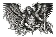 death angel tattoo design idea