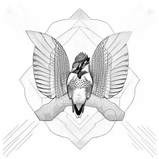 Kingfisher tattoo design idea