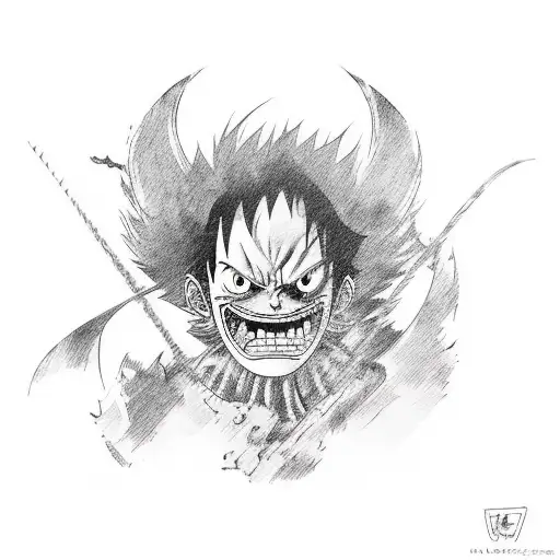 Luffy Gear 5 tattoo design idea