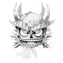 Luffy Gear 5 tattoo design idea