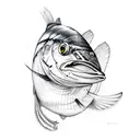 mackerel canabis tattoo design idea