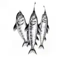 mackerel canabis tattoo design idea