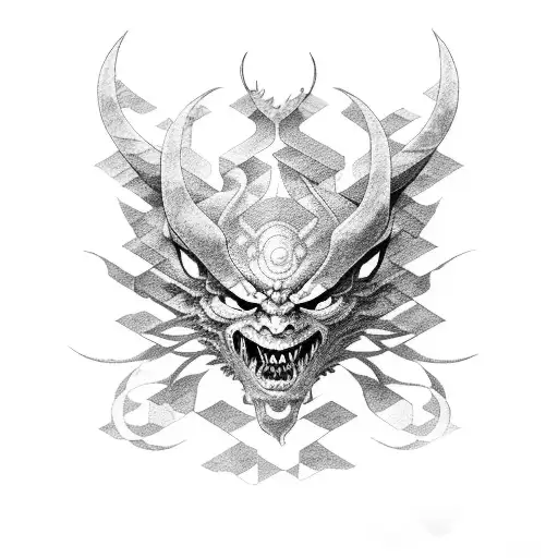 demon slayer and studio Ghibli  tattoo design idea