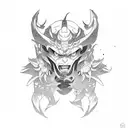 demon slayer and studio Ghibli  tattoo design idea