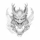 demon slayer and studio Ghibli  tattoo design idea