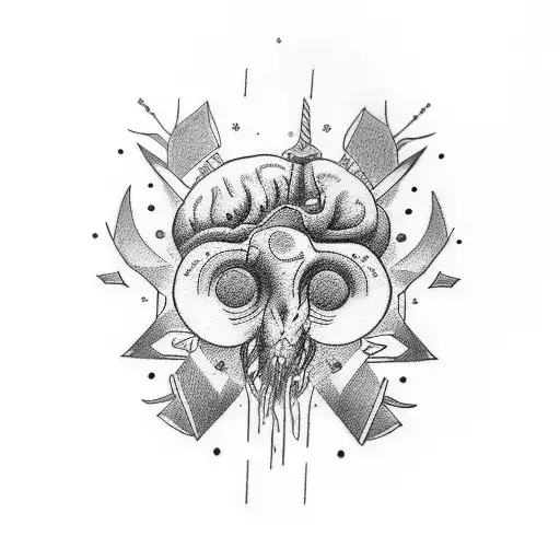Tatoo that reflects the battle between ADHD brain and calm soul tattoo design idea