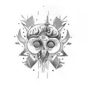 Tatoo that reflects the battle between ADHD brain and calm soul tattoo design idea