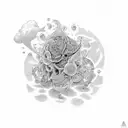 Tatoo that reflects the battle between ADHD brain and calm soul tattoo design idea