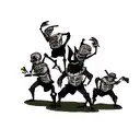 The ninja turtles as zombies/skeletons eating pizza tattoo design idea