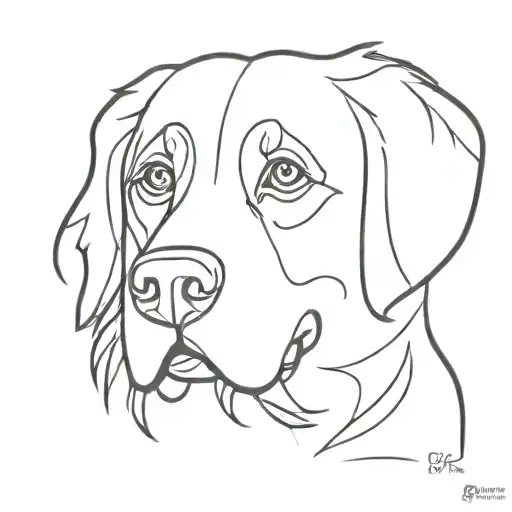 bernese mountain dog face tattoo design idea