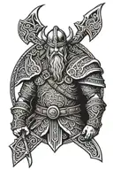 Viking warrior tattoo design idea