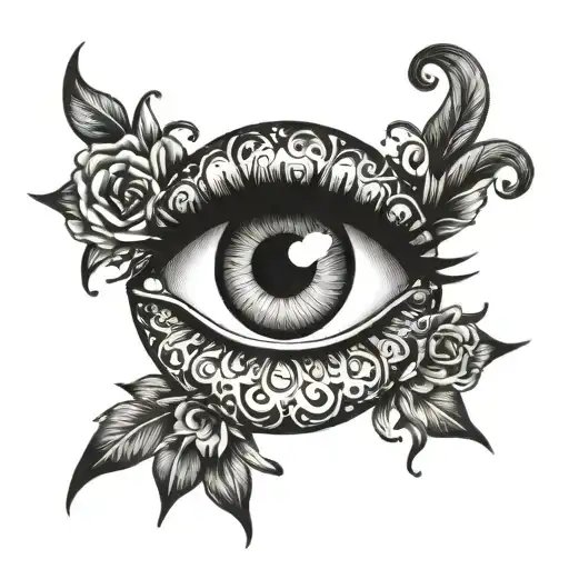 Eye and loyalty respect honor  tattoo design idea