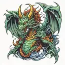 tiamat tattoo design idea