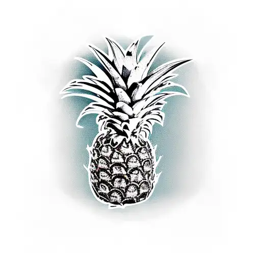 Pineapple tattoo design idea