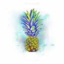 Pineapple tattoo design idea