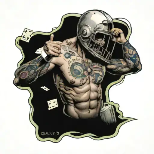 sports betting and money tattoo design idea