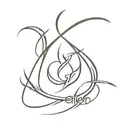 tribal tattoo with the name Elion and Neo. shall fit on a forearm tattoo design idea