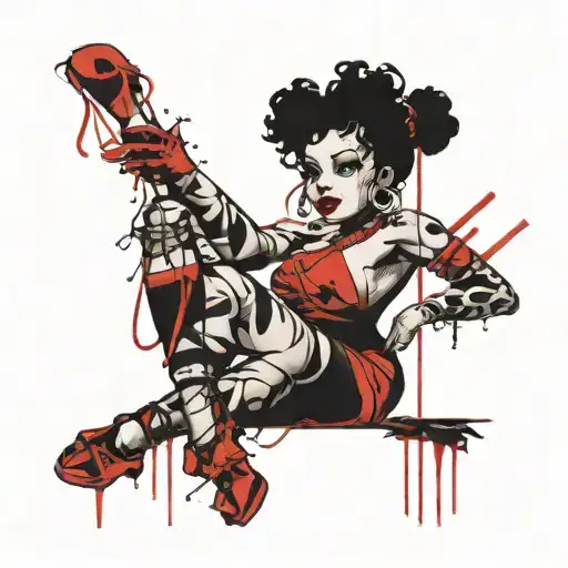 Betty boop bondage BDSM tattoo design idea