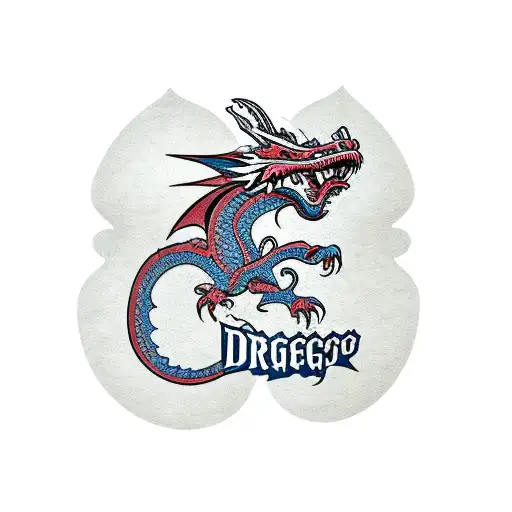 A dragon wrapped around a football, incorporating FC Porto logo tattoo design idea