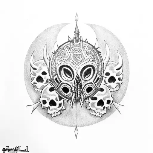 skullkid majoras mask tattoo design idea