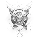 archer with mirrorball tattoo design idea