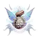 Ankylosaurus WITH FAIRY WINGS tattoo design idea