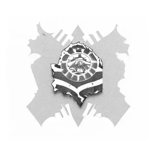 A tattoo incorporating elements of the Ohio flag, the New Mexico flag, and the Chicago flag tattoo design idea