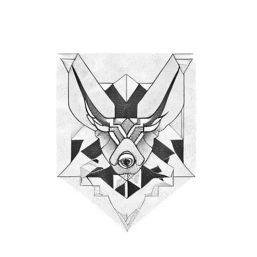 A tattoo incorporating elements from the Ohio, New Mexico, and Chicago flags into a unique geometric pattern, showcasing your favorite things in a creative way tattoo design idea