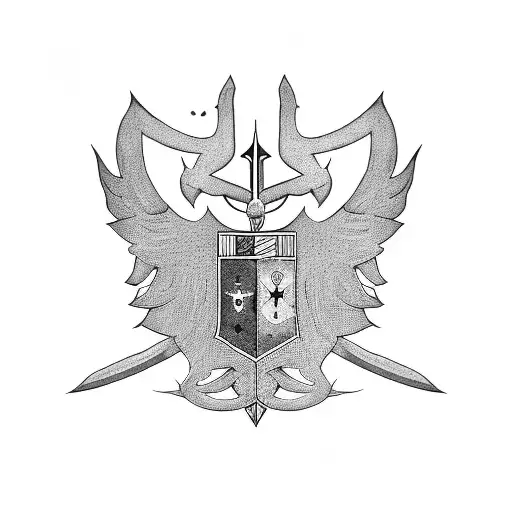 Templar coat of arms tattoo design idea