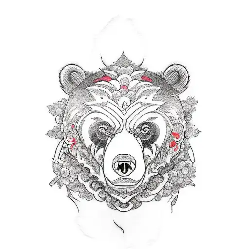 bear madrid representative tattoo design idea
