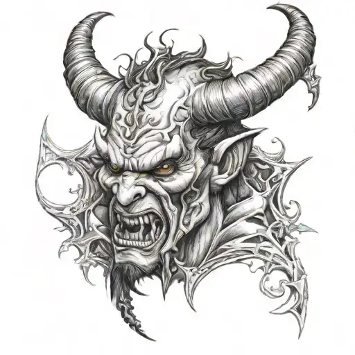 devil horns  tattoo design idea