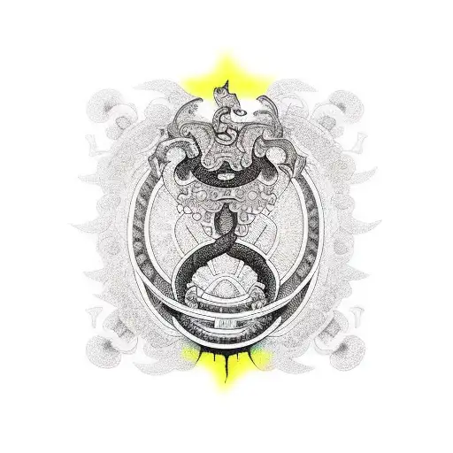 rod of asclepius tattoo design idea