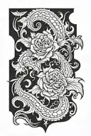 tooled leather sleeve tattoo design idea