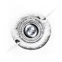 black hole  with life tattoo design idea