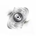 black hole  with life tattoo design idea