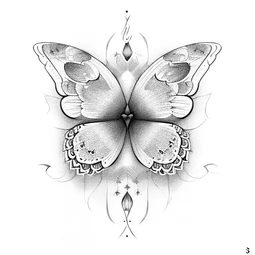 3 Butterflies tattoo design idea