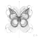 3 Butterflies tattoo design idea