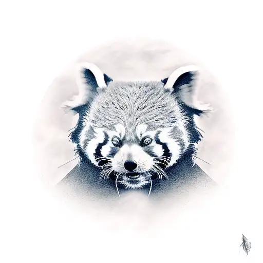 red panda bear tattoo design idea