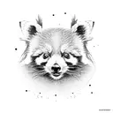 red panda bear full tattoo design idea