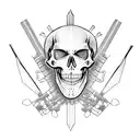 medieval Armor skeleton tattoo design idea