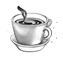 cup of coffee square tattoo design idea
