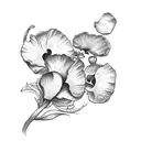 sweet pea  tattoo design idea