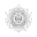 mandala bow and arrow tattoo design idea