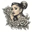 Ariana Grande tattoo design idea