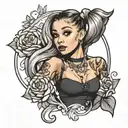 Ariana Grande tattoo design idea