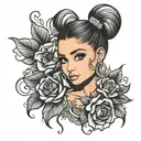 Ariana Grande tattoo design idea