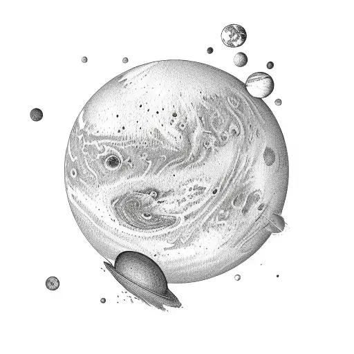 the Planet Mars  tattoo design idea